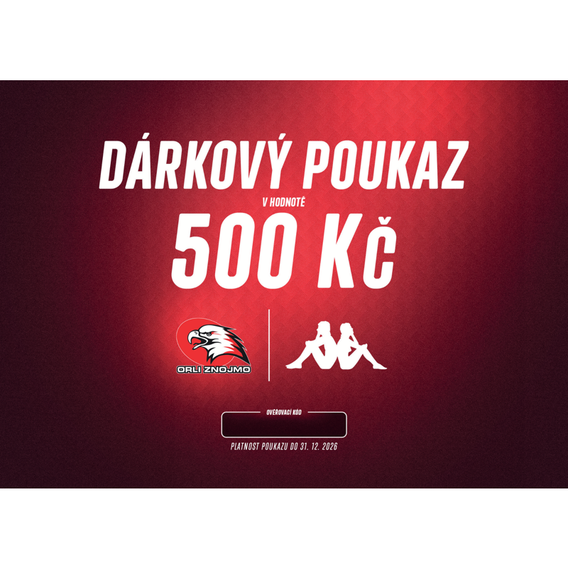 Dárková poukázka HC Znojmo - 500 Kč Dárková poukázka HC Znojmo - 500 Kč